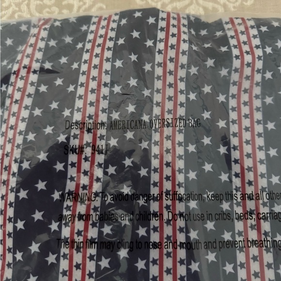 Brand New Americana Oversized Full Zipper Bag - Picture 10 of 10